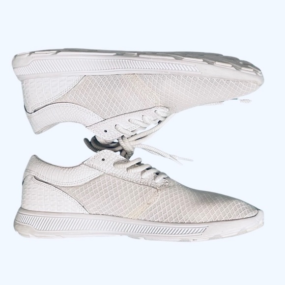 SUPRA Hammer Run ivory leather & white mesh men\'s lace up skate trainers 11 NWT
